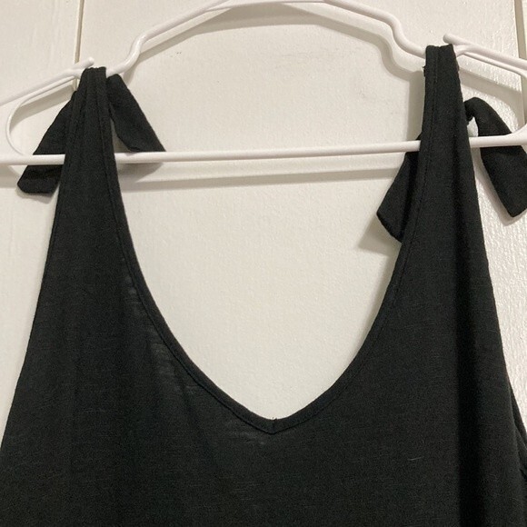 GAP Sun Dress Cover up Black Tie-Shoulder Large - Picture 4 of 10